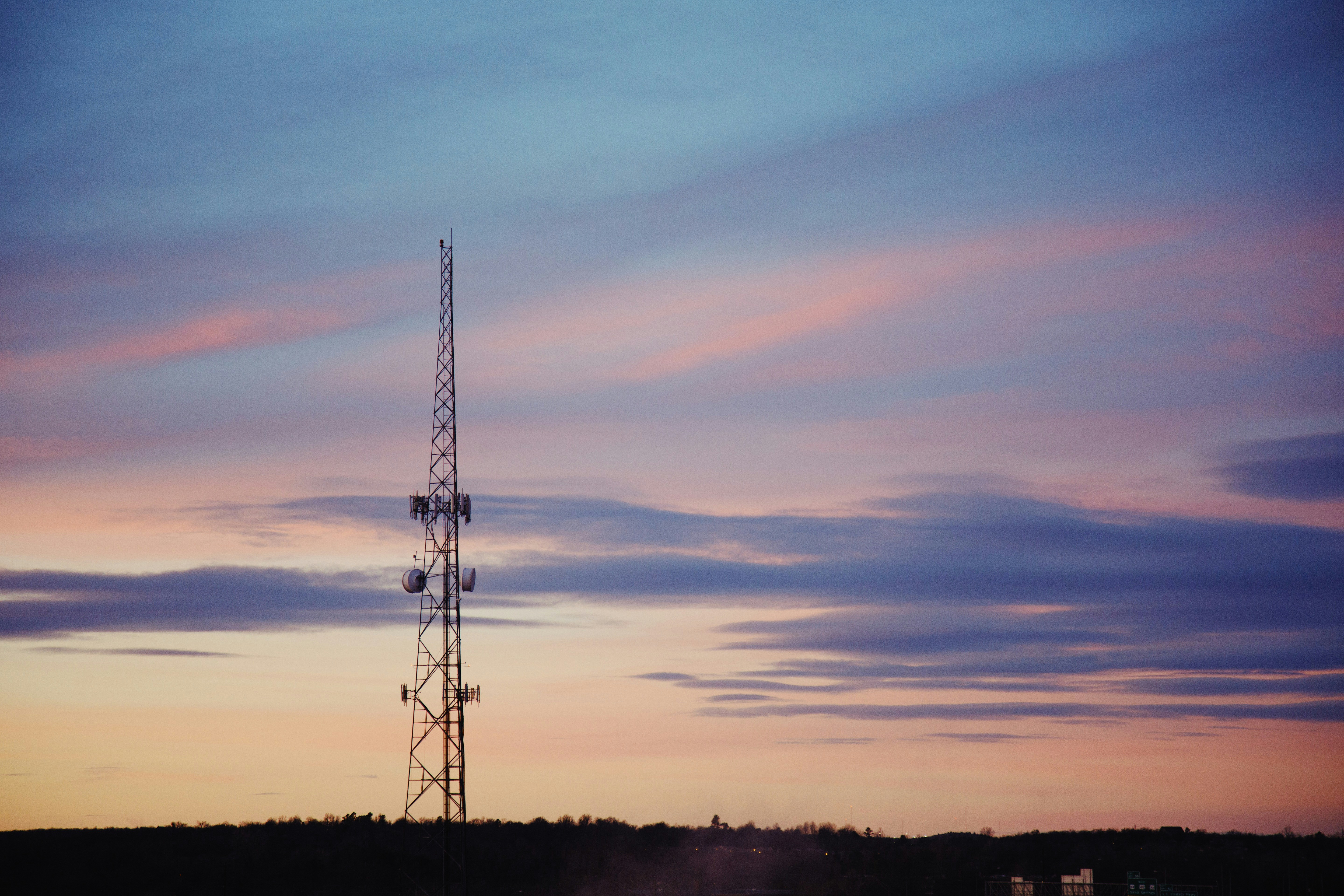 Communications Tower at Sunset